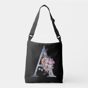 Bolsa Ajustável Monograma A Florais Azuis