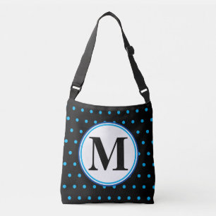 Bolsa Ajustável Monograma Bolinhas de preto-e-preto