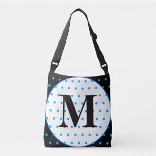Bolsa Ajustável Monograma Bolinhas de preto-e-preto