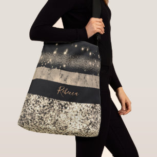 Bolsa Ajustável Monograma de assinatura Dourada com brilho no luxo