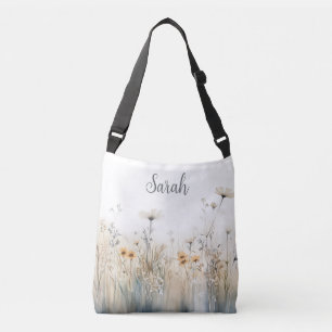 Bolsa Ajustável Monograma de Campo Rústico de Flores Silvestres