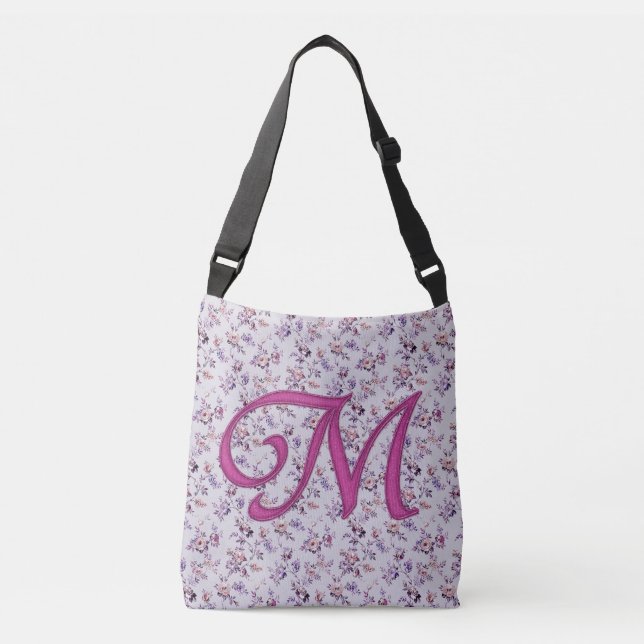 Bolsa Ajustável Monograma de luxo floral M (Frente)