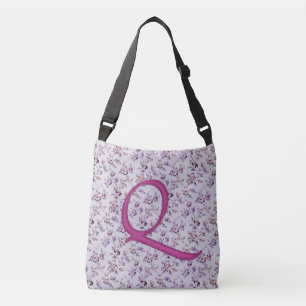 Bolsa Ajustável Monograma de luxo floral Q