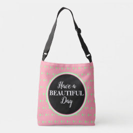 Bolsa Ajustável Monograma Pastel Rosa Verde Pontos Polka