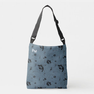 Bolsa Ajustável Monograma Personalizado Azul