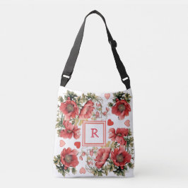 Bolsa Ajustável Monograma Personalizado de Papagaios Românticos e 