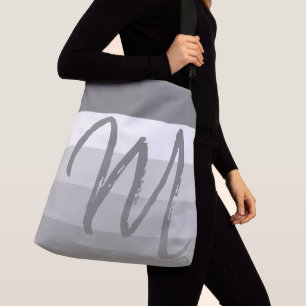 Bolsa Ajustável Monograma Personalizado M Cinza de Padrões Retira