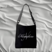 Monograma Personalizado Único de Nomes Preto e Bra