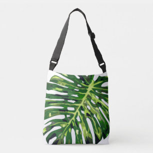 Bolsa Ajustável Monstera Tropical Leaf Crossbody Bag ou Tothor Bag