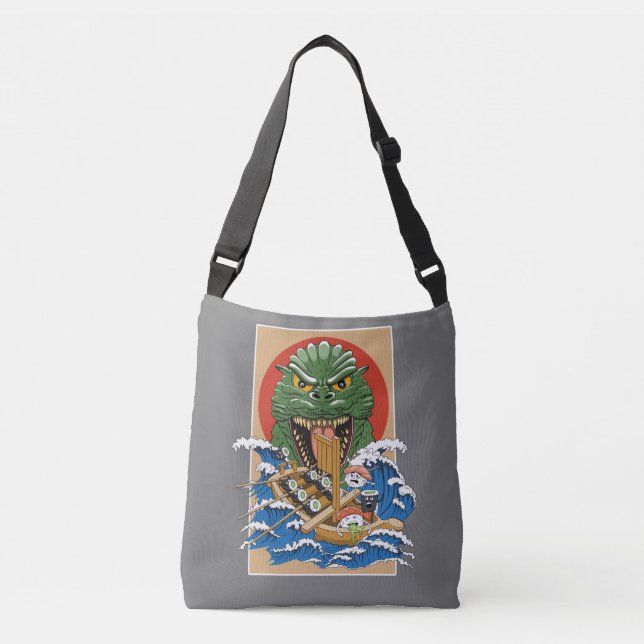 Bolsa Ajustável Monstro Japonês Sushi Lover (Frente)