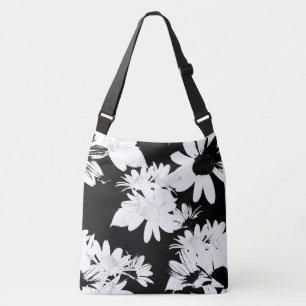 Bolsa Ajustável Montagem floral branca e negra de margarida