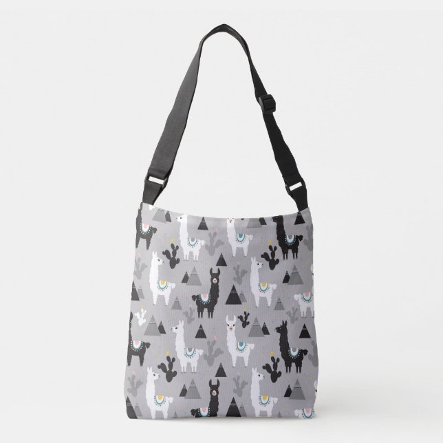 Bolsa Ajustável Montanhas de lama cactus, padrão perfeito. (Frente)