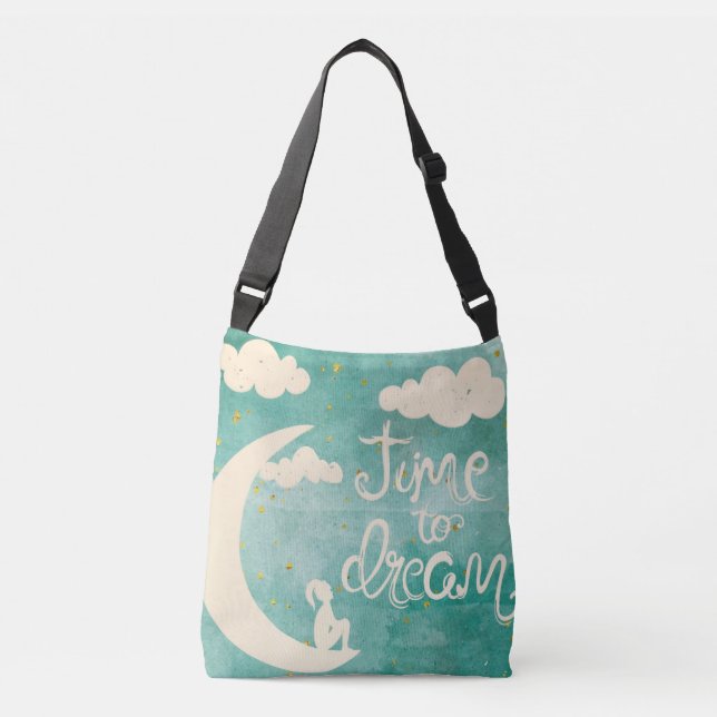 Bolsa Ajustável Moon Clouds Inspirando Cotação de Sonho (Frente)