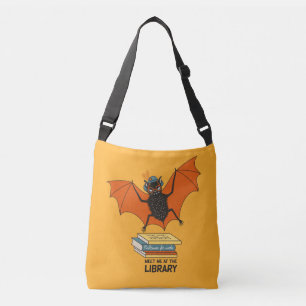 Bolsa Ajustável Morcego Leitor Bibliotecário Caprichoso com Livr