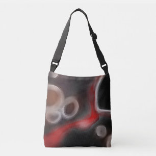 Bolsa Ajustável Motif Arterial: Abstrato preto, branco e vermelho