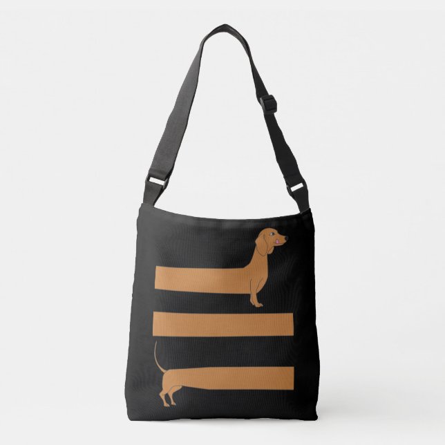 Bolsa Ajustável Muito longo Dachshund engraçado (Frente)