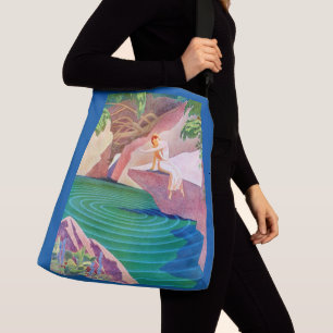 Bolsa Ajustável Mulher deco de 1931 por impressão de lagoa