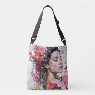 Bolsa Ajustável Mulher Flor Rosa Bonita