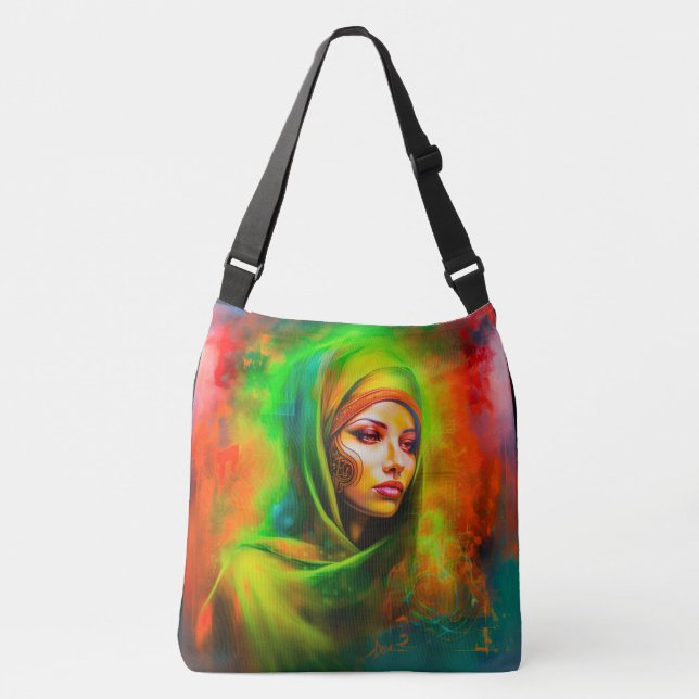 Bolsa Ajustável Mulher mística em cores neonárias (Frente)