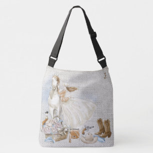 Bolsa Ajustável *~* Mulher russa ocidental com chapéu de arma flor