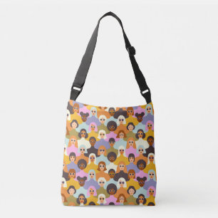 Bolsa Ajustável Mulheres Retro do Padrão Mundial