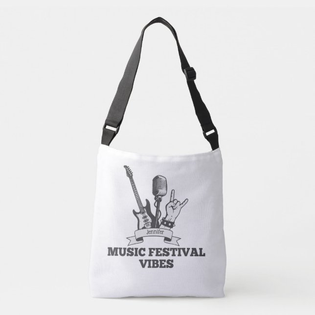 BOLSA AJUSTÁVEL MUSIC FESTIVAL VIBES (PERSONALIZED) BAG (Frente)