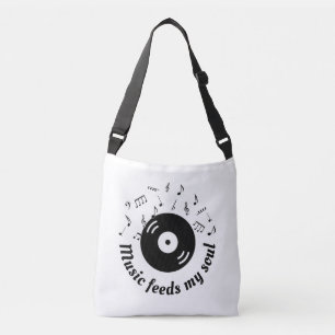 Bolsa Ajustável Música Alimenta Meu Álbum De Vinil De Alma