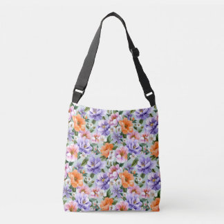 Bolsa Ajustável Muted Colorful Flowers Boho flower 