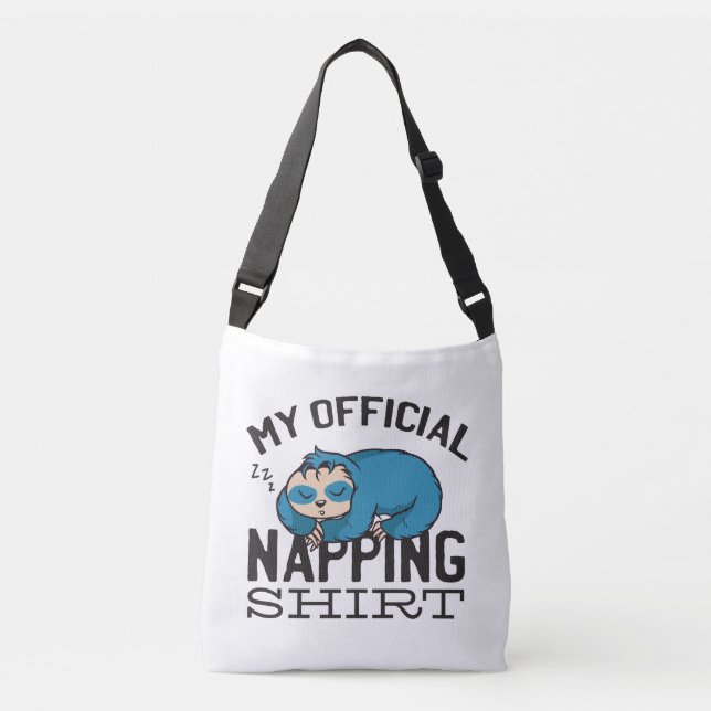 Bolsa Ajustável My official napping shirt - Lazy sleeping Sloth (Frente)