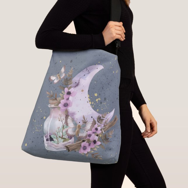 Bolsa Ajustável Mystical Boho Lavanda Anemone Moon (Close Up)
