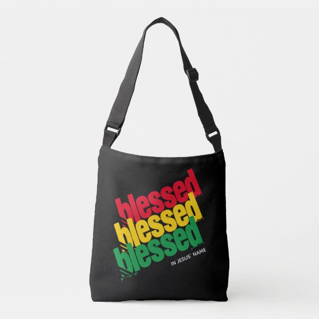 Bolsa Ajustável Na moda BLESSED In Jesus Christian (Frente)