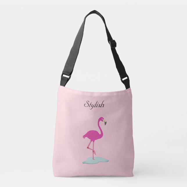 Bolsa Ajustável Na moda flamingo a rosa milenar (Frente)