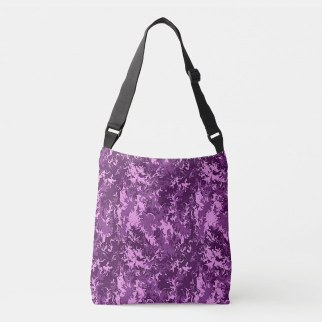 Bolsa Ajustável Na moda Liquid Asbstract Art Purple (Frente)