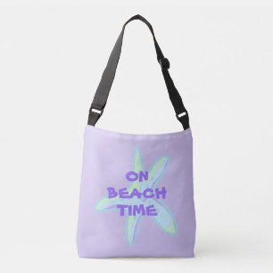 Bolsa Ajustável Na praia, Lavanda de Starfish Crossbody Bag