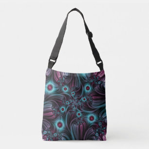Bolsa Ajustável Na Profundidade da Arte Fractal Abstrato Azul Cor-