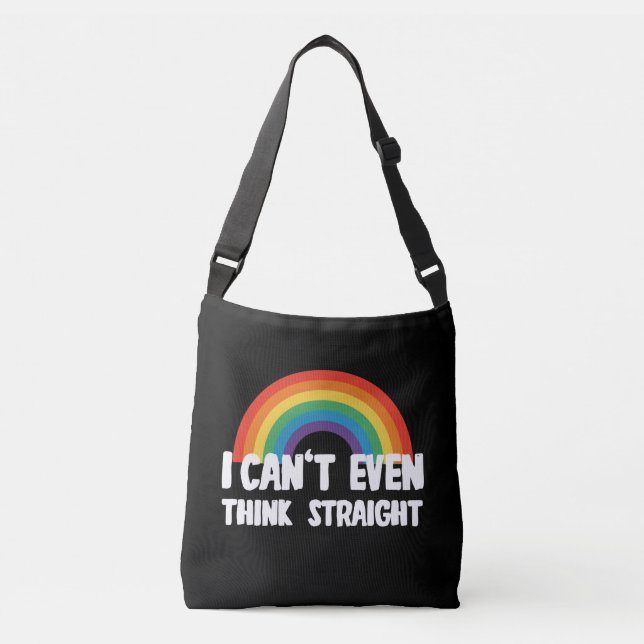 Bolsa Ajustável Não consigo nem pensar direito, orgulho gay engraç (Frente)