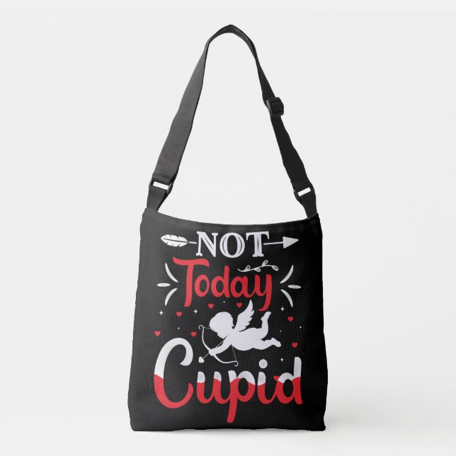 Bolsa Ajustável Não Hoje Dia de os namorados Engraçado Cupido (Frente)