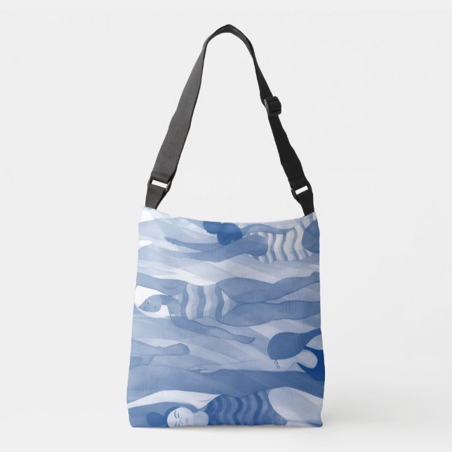Bolsa Ajustável Natação em tons de azul (Frente)