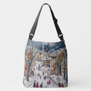 Bolsa Ajustável Natal Antigo à Moda Antiga em Pequena Cidade