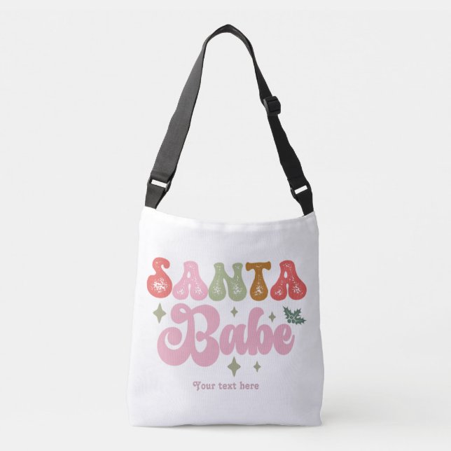 Bolsa Ajustável Natal Bebê Retro Feriado de Natal Personalizado (Frente)