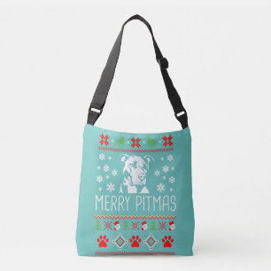 Bolsa Ajustável Natal Pitbull Amantes Feliz Pitmas Festa Feia
