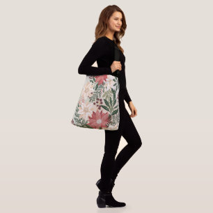 Bolsa Ajustável Natalina Festiva Poinsettia Natal Festa