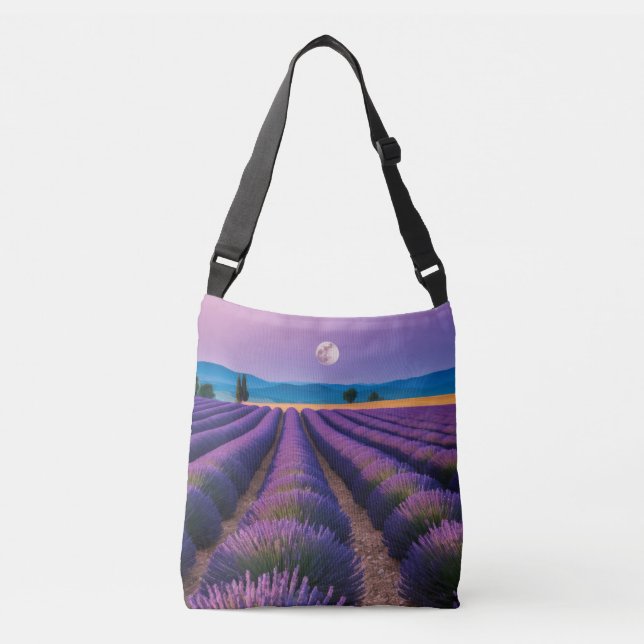 Bolsa Ajustável Natureza lavanda no exterior Paisagem pacífica (Frente)