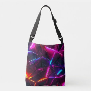 Bolsa Ajustável Neon Geométrico Abstrato Futurista Cyberpunk