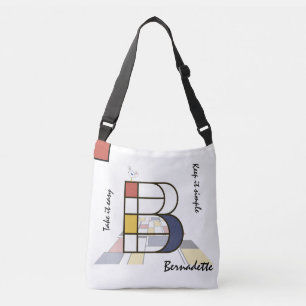 Bolsa Ajustável Neoplasticismo Agradável Monograma de Arte. Letra