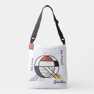 Bolsa Ajustável Neoplasticismo Agradável Monograma de Arte. Letra