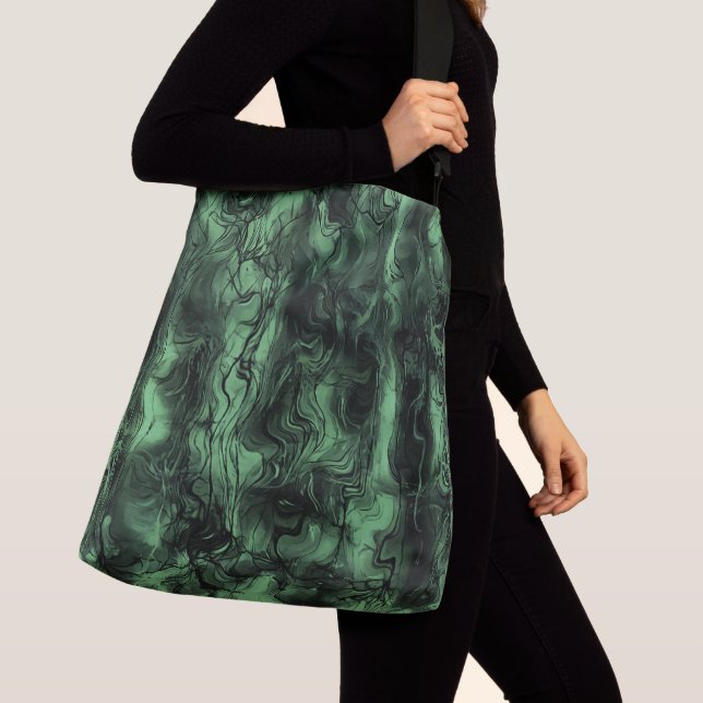 Bolsa Ajustável Nervoso Energy Grungy Abstrato Art Green Ash (Close Up)
