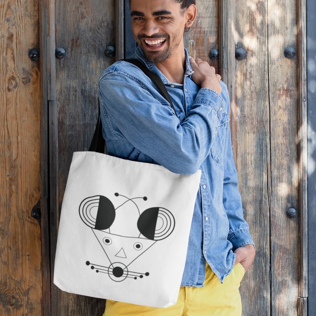 Bolsa Ajustável Nezumi Zodiac Bag - Carregar com Flair Geométrico (Smart carry, bold spirit - Nezumi zodiac in geometric form.)