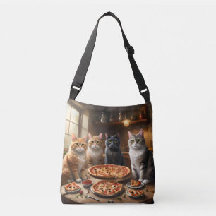 Bolsa Ajustável Noite de Pizza de Gato,