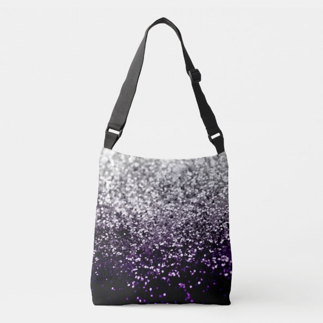 Bolsa Ajustável Noite Escura, Purple Silver Glitter #1 #Brilhante (Frente)